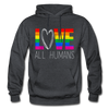 Love All Humans LGBTQ Pride Rainbow Men's/Unisex Premium Adult T-Shirt - Mr.SWAGBEAST