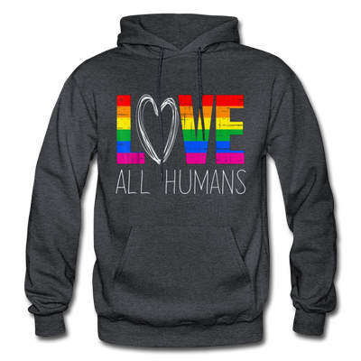 Love All Humans LGBTQ Pride Rainbow Men's/Unisex Premium Adult T-Shirt - Mr.SWAGBEAST