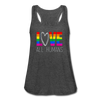 Love All Humans LGBTQ Pride Rainbow Women’s Premium Flowy Tank Top - Mr.SWAGBEAST