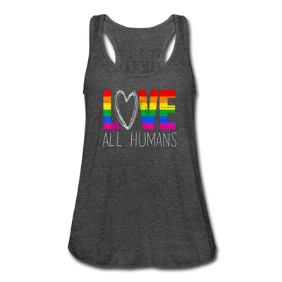 Love All Humans LGBTQ Pride Rainbow Women’s Premium Flowy Tank Top - Mr.SWAGBEAST