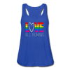 Love All Humans LGBTQ Pride Rainbow Women’s Premium Flowy Tank Top - Mr.SWAGBEAST