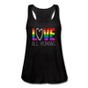 Love All Humans LGBTQ Pride Rainbow Women’s Premium Flowy Tank Top - Mr.SWAGBEAST