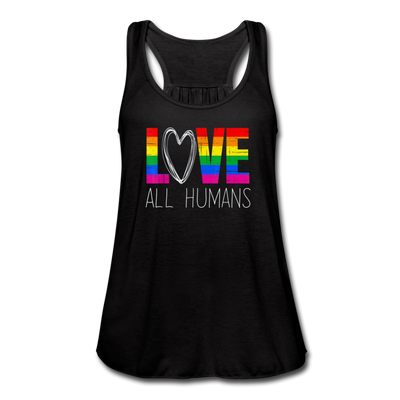 Love All Humans LGBTQ Pride Rainbow Women’s Premium Flowy Tank Top - Mr.SWAGBEAST