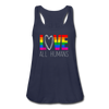 Love All Humans LGBTQ Pride Rainbow Women’s Premium Flowy Tank Top - Mr.SWAGBEAST