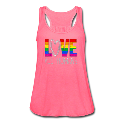 Love All Humans LGBTQ Pride Rainbow Women’s Premium Flowy Tank Top - Mr.SWAGBEAST