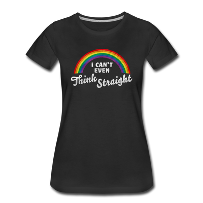 I Can't Even Think Straight LGBTQ Pride Rainbow Women’s Premium T-Shirt - Mr.SWAGBEAST