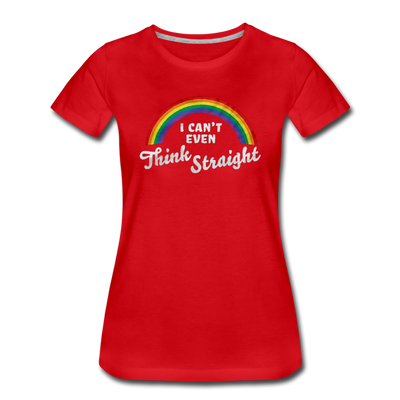 I Can't Even Think Straight LGBTQ Pride Rainbow Women’s Premium T-Shirt - Mr.SWAGBEAST