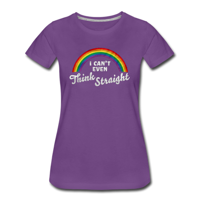 I Can't Even Think Straight LGBTQ Pride Rainbow Women’s Premium T-Shirt - Mr.SWAGBEAST