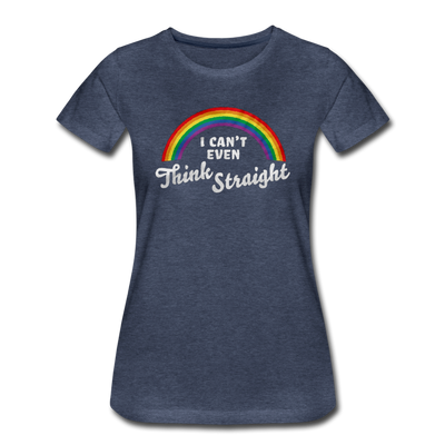 I Can't Even Think Straight LGBTQ Pride Rainbow Women’s Premium T-Shirt - Mr.SWAGBEAST