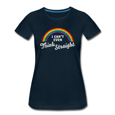 I Can't Even Think Straight LGBTQ Pride Rainbow Women’s Premium T-Shirt - Mr.SWAGBEAST