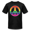 LGBTQ Rainbow Peace Sign Men's/Unisex Premium Adult T-Shirt - Mr.SWAGBEAST