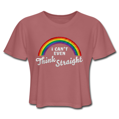 I Can't Even Think Straight LGBTQ Pride Rainbow Women’s Cropped T-Shirt - Mr.SWAGBEAST