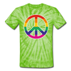 LGBT Pride Rainbow Peace Sign Men/Unisex Premium Tie Dyed T-shirt - Mr.SWAGBEAST