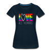 Love All Humans LGBTQ Pride Rainbow Women’s Premium Adult T-Shirt - Mr.SWAGBEAST