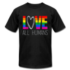 Love All Humans LGBTQ Pride Rainbow Men's/Unisex Premium Adult T-Shirt - Mr.SWAGBEAST