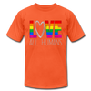 Love All Humans LGBTQ Pride Rainbow Men's/Unisex Premium Adult T-Shirt - Mr.SWAGBEAST