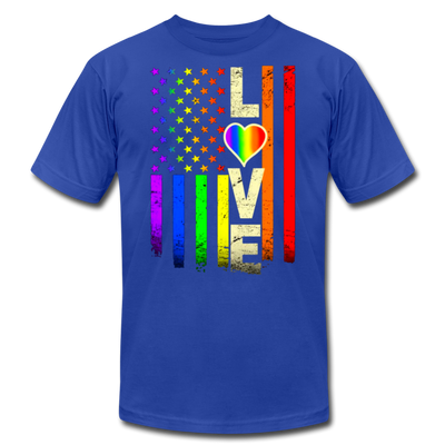 LGBTQ American Rainbow Pride Love Flag Men's/Unisex Premium T-shirt - Mr.SWAGBEAST