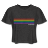 LGBTQ Rainbow Pride Flag Stripes Love Wins Women’s Premium Cropped T-Shirt - Mr.SWAGBEAST