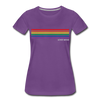 LGBTQ Rainbow Pride Flag Stripes Love Wins Women’s Premium T-Shirt - Mr.SWAGBEAST