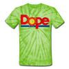 Dope Dole Juice Tie Dyed Men's /Unisex Premium Adult T-Shirt - spider lime green