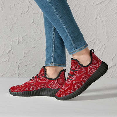Red Bloods Bandana Pattern Sneakers - Mr.SWAGBEAST