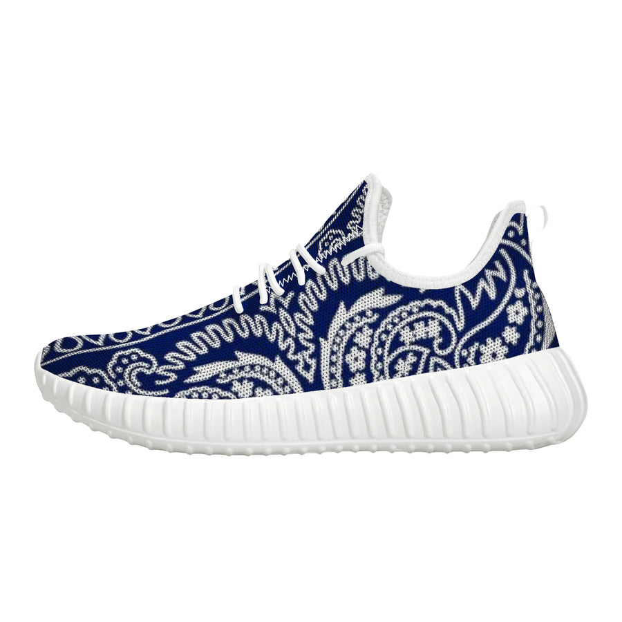 Blue Crip Bandana Yeezy Inspired Sneakers - Mr.SWAGBEAST