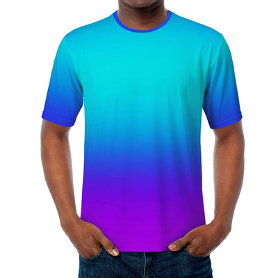 Teal Fade to Purple All Over Print Premium Men /Unisex Premium T-shirt - Mr.SWAGBEAST