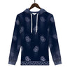 Blue Crip Bandana Paisleys Premium Hoodie - Mr.SWAGBEAST