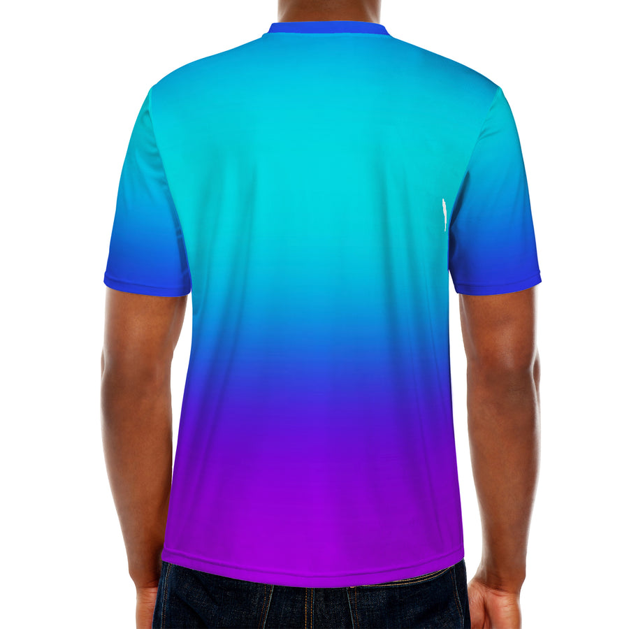 Teal Fade to Purple All Over Print Premium Men /Unisex Premium T-shirt - Mr.SWAGBEAST