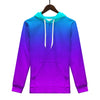 Teal Blue Faded to Purple Men/Unisex All Over Print Premium Hoodie - Mr.SWAGBEAST