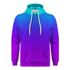 Teal Blue Faded to Purple Men/Unisex All Over Print Premium Hoodie - Mr.SWAGBEAST