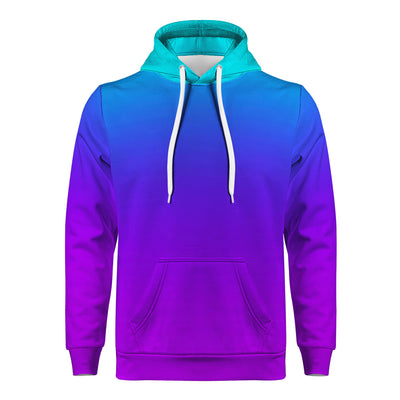 Teal Blue Faded to Purple Men/Unisex All Over Print Premium Hoodie - Mr.SWAGBEAST
