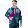 Teal Purple Tie Dye Men/Unisex Premium Adult Hoodie - Mr.SWAGBEAST