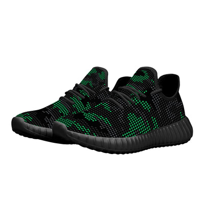 Digitized Green and Black Camo Premium Sneakers - Mr.SWAGBEAST