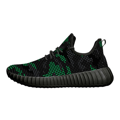 Digitized Green and Black Camo Premium Sneakers - Mr.SWAGBEAST