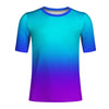 Teal Fade to Purple All Over Print Premium Men /Unisex Premium T-shirt - Mr.SWAGBEAST