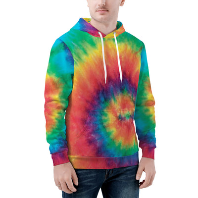 Rainbow Swril Tie Dye Men/Unisex Premium Adult Hoodie - Mr.SWAGBEAST