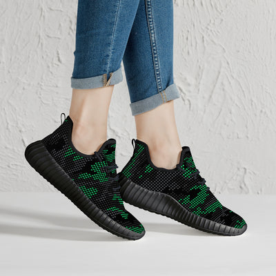 Digitized Green and Black Camo Premium Sneakers - Mr.SWAGBEAST