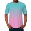 Teal faded to Pink Men's/Unisex All Over Print T-Shirt - Mr.SWAGBEAST