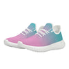 Pink fade to Teal Yeezy Styled Sneakers - White Soles - Mr.SWAGBEAST