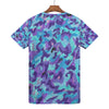 Teal Purple Leopard Camo All Over Print Men /Unisex Premium T-Shirt - Mr.SWAGBEAST