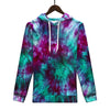 Teal Purple Tie Dye Men/Unisex Premium Adult Hoodie - Mr.SWAGBEAST