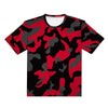 Red Black Grey Camo Men's/Unisex  All Over Print T-Shirt - Mr.SWAGBEAST