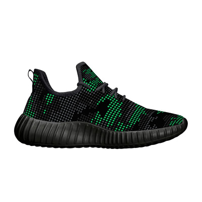 Digitized Green and Black Camo Premium Sneakers - Mr.SWAGBEAST
