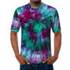 Purple /Teal Tie Dyed All Over Print Premium Men/Unisex Premium T-shirt - Mr.SWAGBEAST