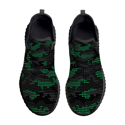 Digitized Green and Black Camo Premium Sneakers - Mr.SWAGBEAST