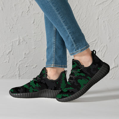Digitized Green and Black Camo Premium Sneakers - Mr.SWAGBEAST