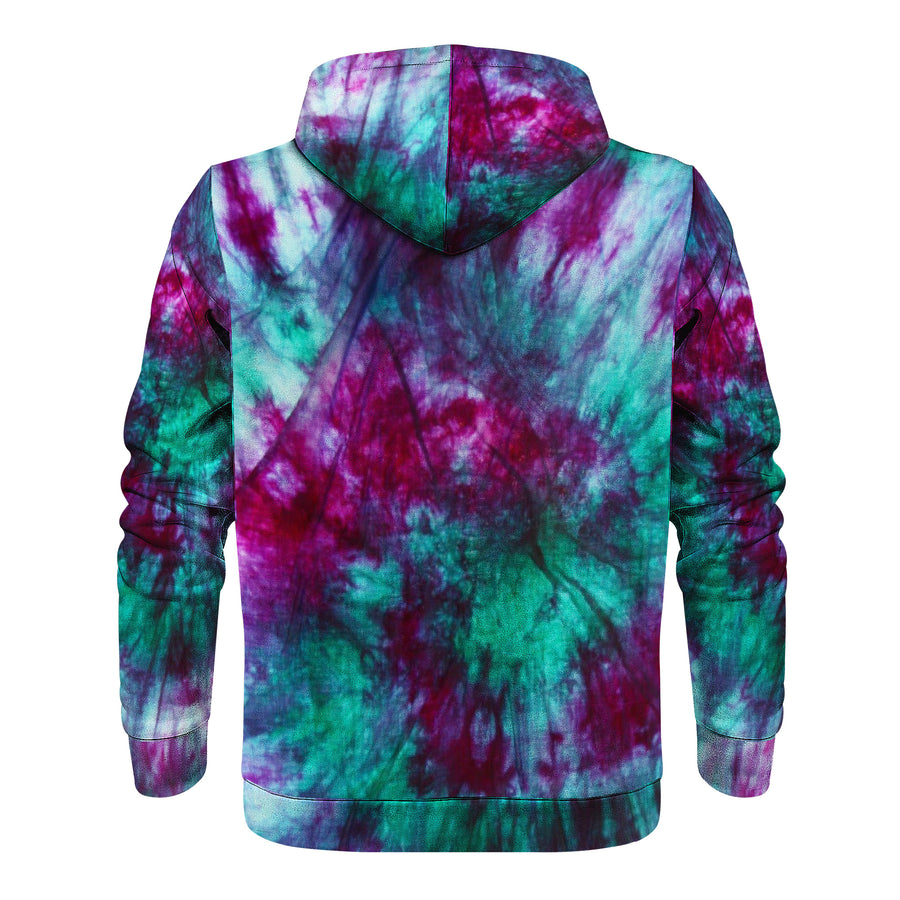 Teal Purple Tie Dye Men/Unisex Premium Adult Hoodie - Mr.SWAGBEAST