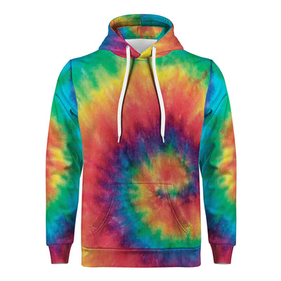 Rainbow Swril Tie Dye Men/Unisex Premium Adult Hoodie - Mr.SWAGBEAST