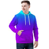Teal Blue Faded to Purple Men/Unisex All Over Print Premium Hoodie - Mr.SWAGBEAST